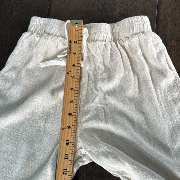 💜3/$15 SHEIN Cream Linen Pants - Picture 8 of 9
